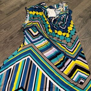 Colorful Geometric Patterned Dress